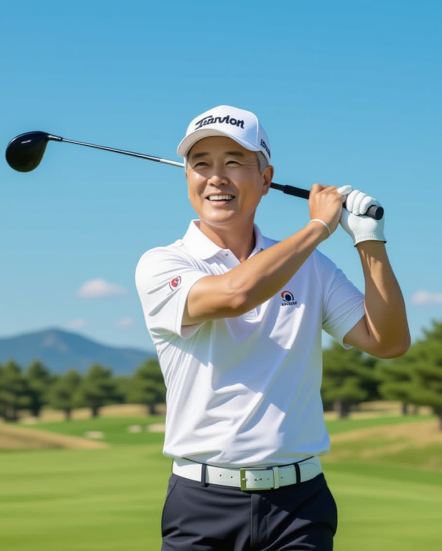 즐겁게 골프 치는 시니어